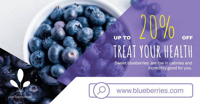 Facebook Ad template: Organic Blueberry Sales Facebook Ad (Created by Visual Paradigm Online's Facebook Ad maker)