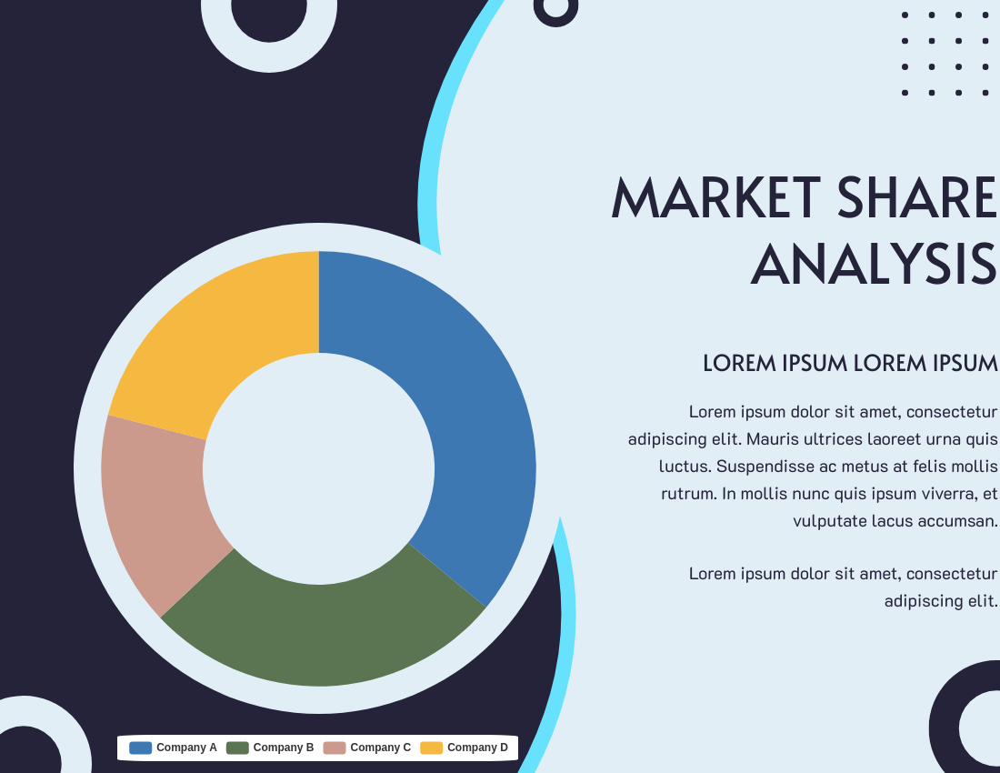 Brochure template: Market Share Analysis Brochure (Created by InfoART's Brochure maker)