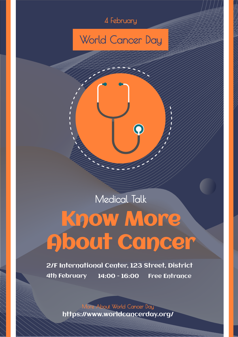 Flyer template: Medical Talk Of Cancer Flyer (Created by InfoART's Flyer maker)