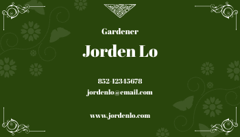 Business Card template: Gardener Business Cards (Created by Visual Paradigm Online's Business Card maker)