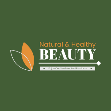 Editable logos template:2-Colour Logo Created For Natural Beauty Products And Services