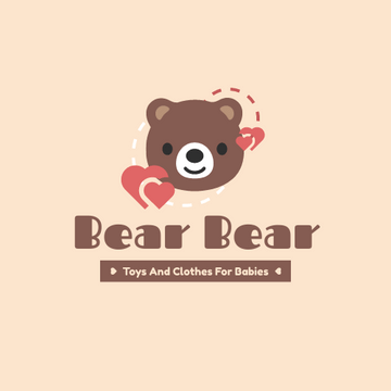 Logo template: Bear Logo Generated For Store Selling Baby Toys And Clothes (Created by Visual Paradigm Online's Logo maker)