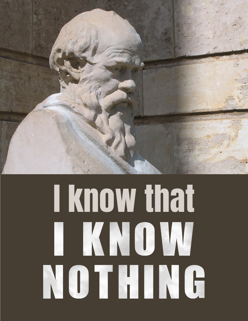 Quote 模板。I know that I know nothing. - Socrates (由 Visual Paradigm Online 的Quote软件制作)