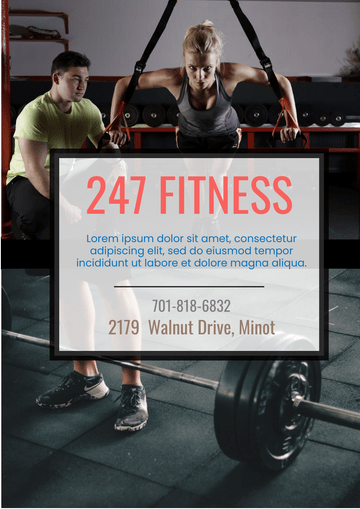 Editable flyers template:Fitness Centre Promotion Flyer