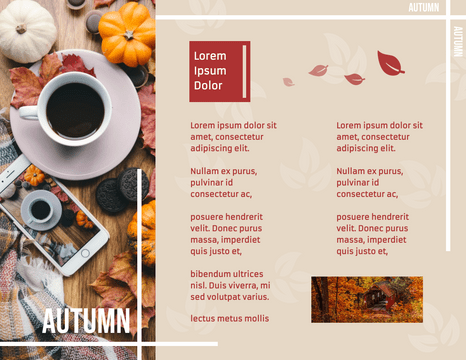 Brochure template: Autumn Travelling Brochure (Created by Visual Paradigm Online's Brochure maker)