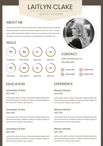 Resume template: Dusty Coral Resume (Created by Visual Paradigm Online's Resume maker)