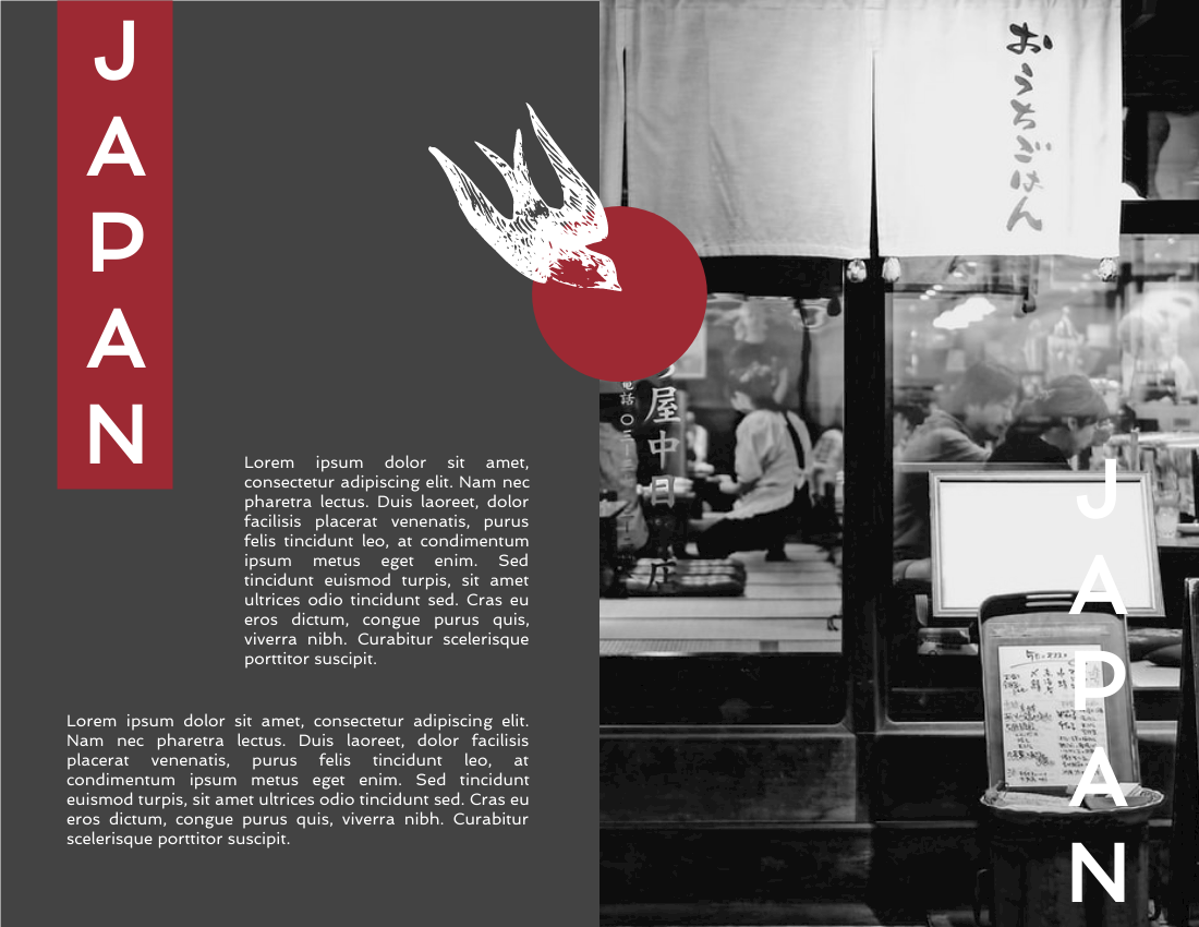 Travel Photo Book template: Black Travel To Japan Photo Book (Created by PhotoBook's Travel Photo Book maker)