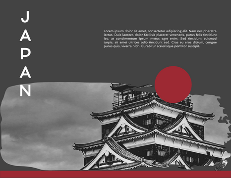 旅行照相簿 template: Black Travel To Japan Photo Book (Created by InfoART's 旅行照相簿 marker)