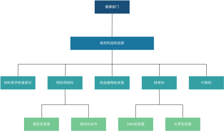 组织结构图 模板。卫生署组织图 (由 Visual Paradigm Online 的组织结构图软件制作)