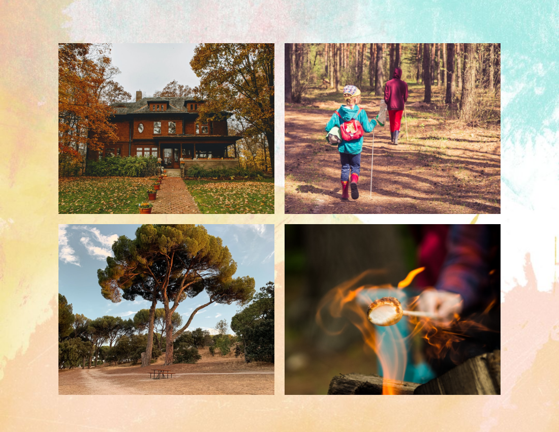 家庭照片簿 模板。 Autumn Family Gathering Photo Book (由 Visual Paradigm Online 的家庭照片簿軟件製作)
