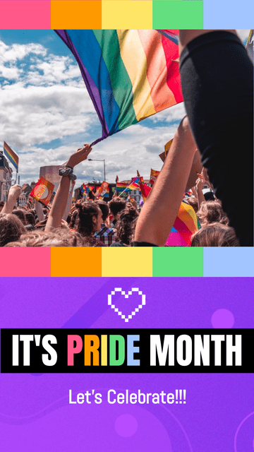 Editable instagramstories template:Pride Month Celebration Instagram Story