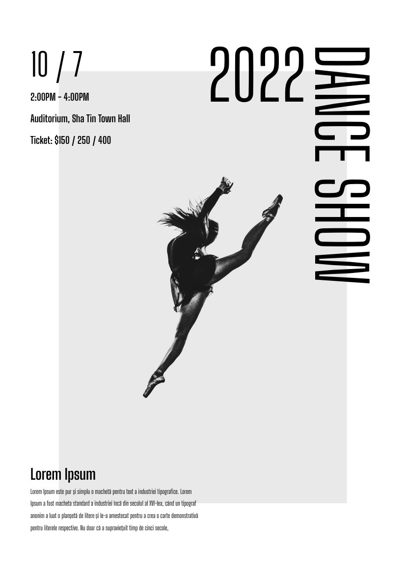 Flyer template: Dance show flyer (Created by InfoART's Flyer maker)