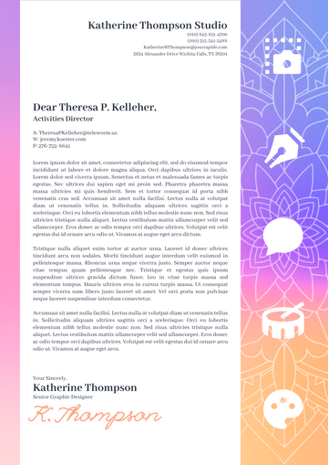Letterhead template: Fancy Graphic Design Letterhead (Created by InfoART's  marker)