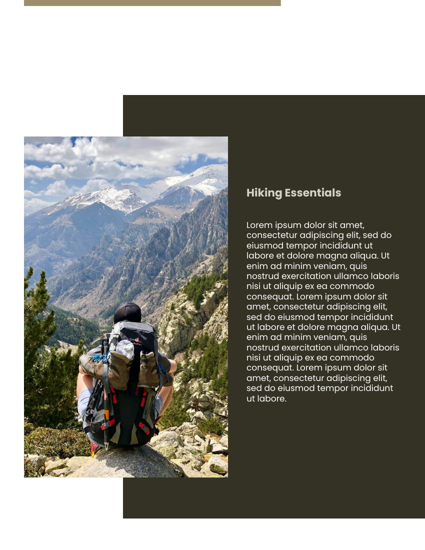 Catalog template: Hiking Essentials Catalog (Created by Visual Paradigm Online's Catalog maker)
