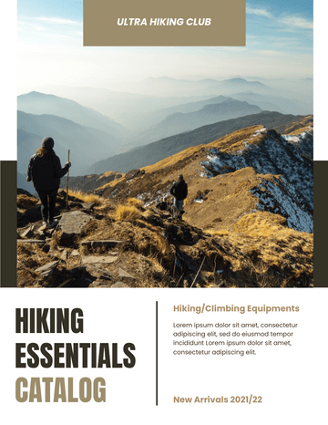 Catalogs template: Hiking Essentials Catalog (Created by InfoART's Catalogs marker)