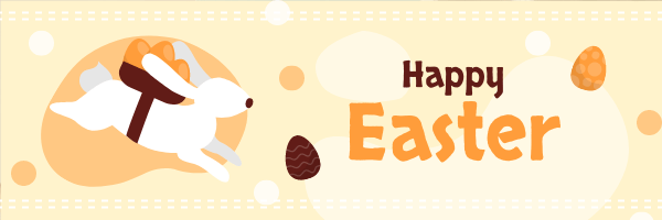 Editable emailheaders template:Orange Easter Email Header
