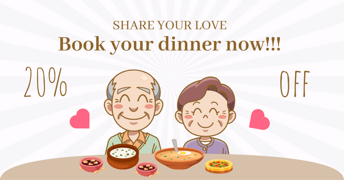 Facebook Ad template: Grandparents Dinner Discount Facebook Ad (Created by Visual Paradigm Online's Facebook Ad maker)