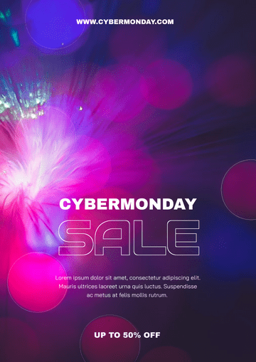Poster template: Cyber Monday Shopping Event Poster (Created by Visual Paradigm Online's Poster maker)