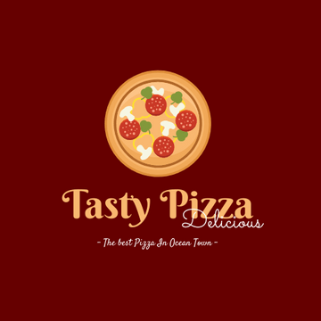 Illustrated Logo Generated For Store Selling Pizza