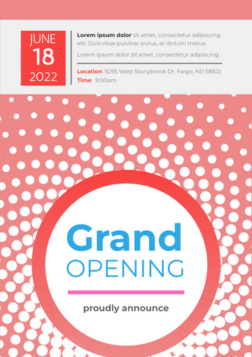 Editable flyers template:Modern Grand Opening Flyer