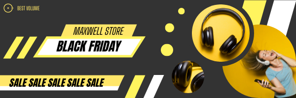 Email Header template: Headphone Sales Email Header (Created by InfoART's Email Header maker)