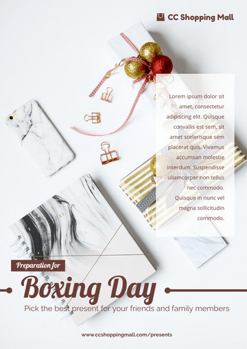 Flyer template: Preparation For Boxing Day Flyer (Created by Visual Paradigm Online's Flyer maker)