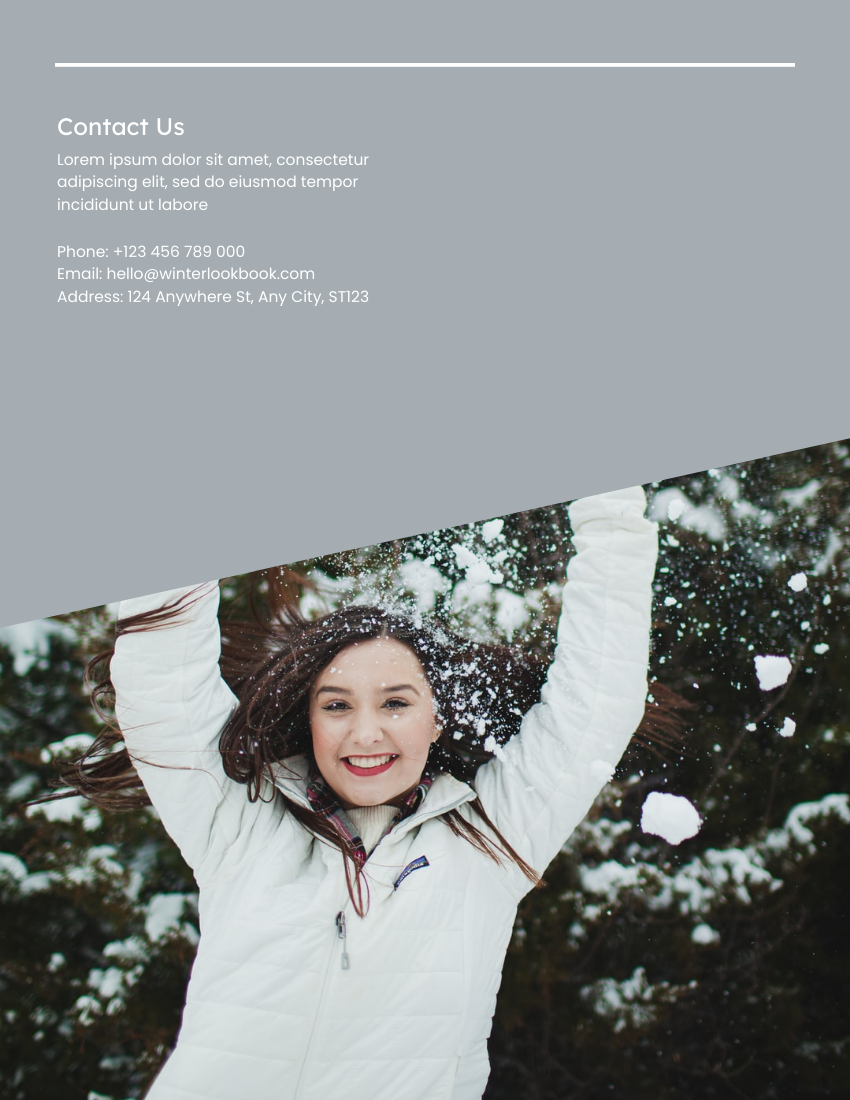 Lookbook template: Winter Lookbook (Created by Visual Paradigm Online's Lookbook maker)