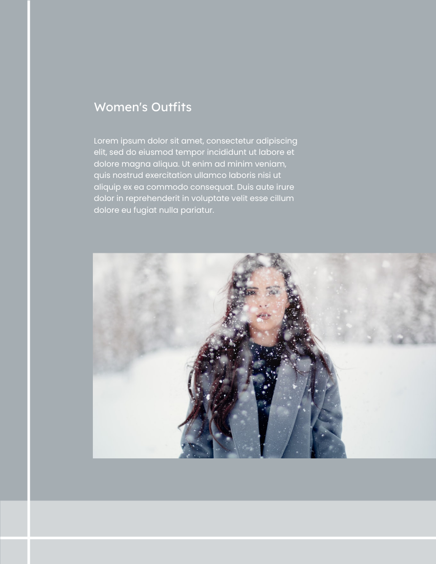Lookbook 模板。Winter Lookbook (由 Visual Paradigm Online 的Lookbook软件制作)