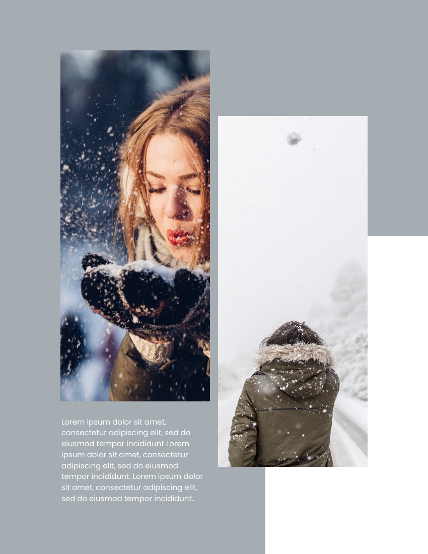 Lookbook 模板。Winter Lookbook (由 Visual Paradigm Online 的Lookbook软件制作)