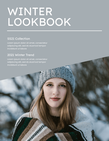 Lookbook template: Winter Lookbook (Created by InfoART's  marker)