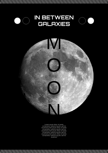 Flyer template: Galaxy Information Flyer About Moon (Created by Visual Paradigm Online's Flyer maker)