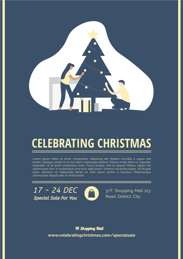 Editable flyers template:Celebrating Christmas Flyer