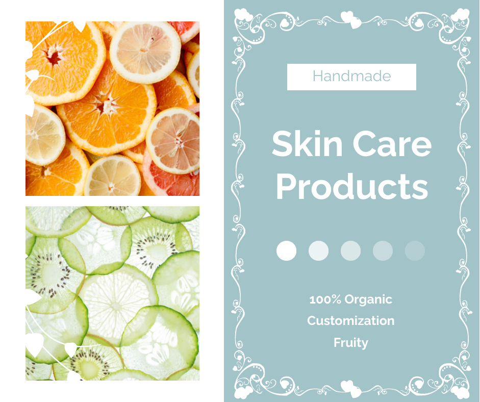 Facebook 帖子 模板。Handmade Skin Care Products Facebook Post (由 Visual Paradigm Online 的Facebook 帖子软件制作)