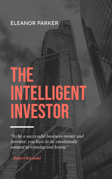 Editable bookcovers template:The Intelligent Investor Finance Book Cover
