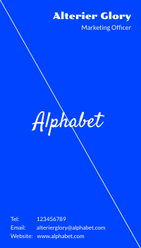 Business Card template: Alphabet Business Cards (Created by InfoART's Business Card maker)