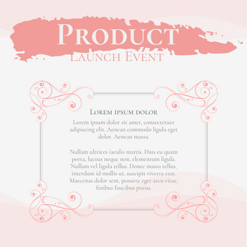 Invitation template: Product Launch Event (Created by Visual Paradigm Online's Invitation maker)
