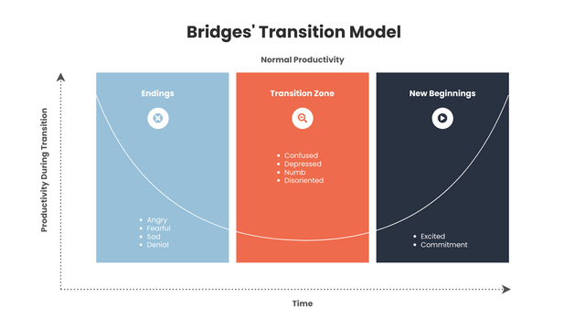 Bridges Transition Model template: Bridges Transition Model Example (Created by Visual Paradigm Online's Bridges Transition Model maker)