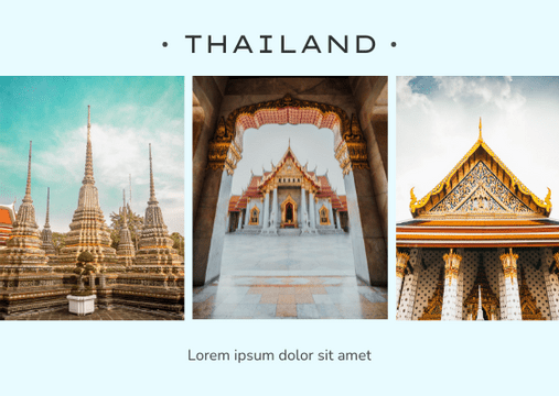 Postcard template: Thailand Postcard (Created by Visual Paradigm Online's Postcard maker)