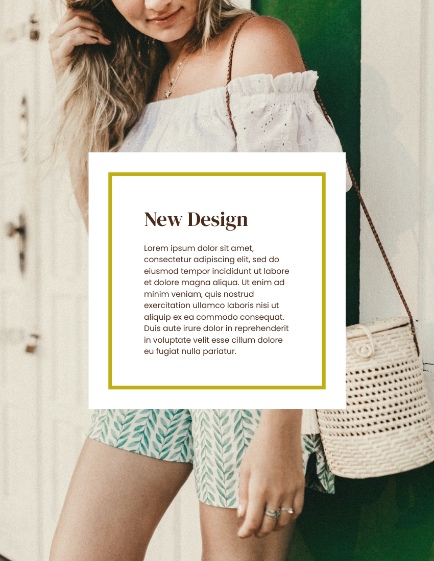 業務簡介 模板。 Fashion Design Portfolio (由 Visual Paradigm Online 的業務簡介軟件製作)