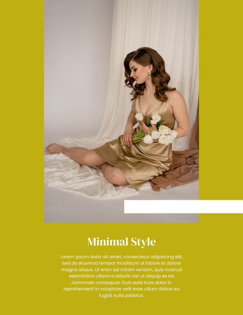 業務簡介 模板。 Fashion Design Portfolio (由 Visual Paradigm Online 的業務簡介軟件製作)