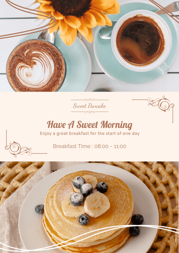 Flyer template: Sweet Breakfast Flyer (Created by Visual Paradigm Online's Flyer maker)