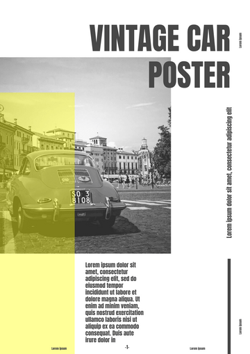Poster template: Vintage Car Poster (Created by Visual Paradigm Online's Poster maker)