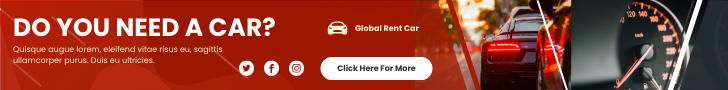 Banner Ad template: Rent Car Promotion Banner Ad (Created by InfoART's Banner Ad maker)