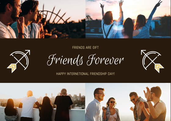 Sunset And Friends Photo Friendship Postcard