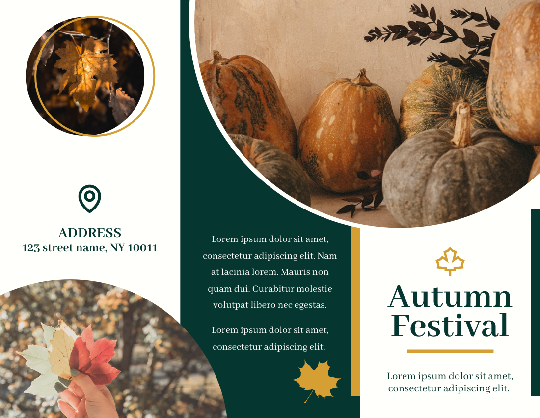 Brochure template: Autumn Festival Brochure (Created by Visual Paradigm Online's Brochure maker)