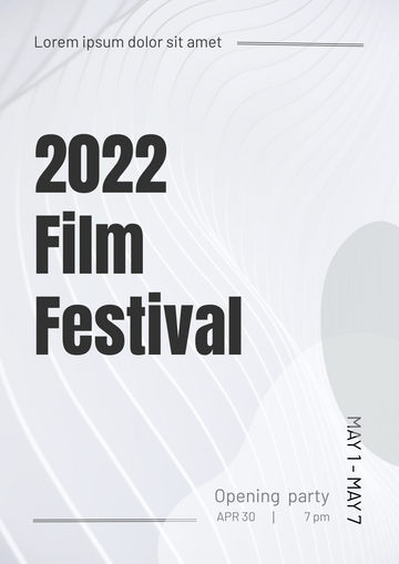 Editable flyers template:Film Festival Promotion Flyer