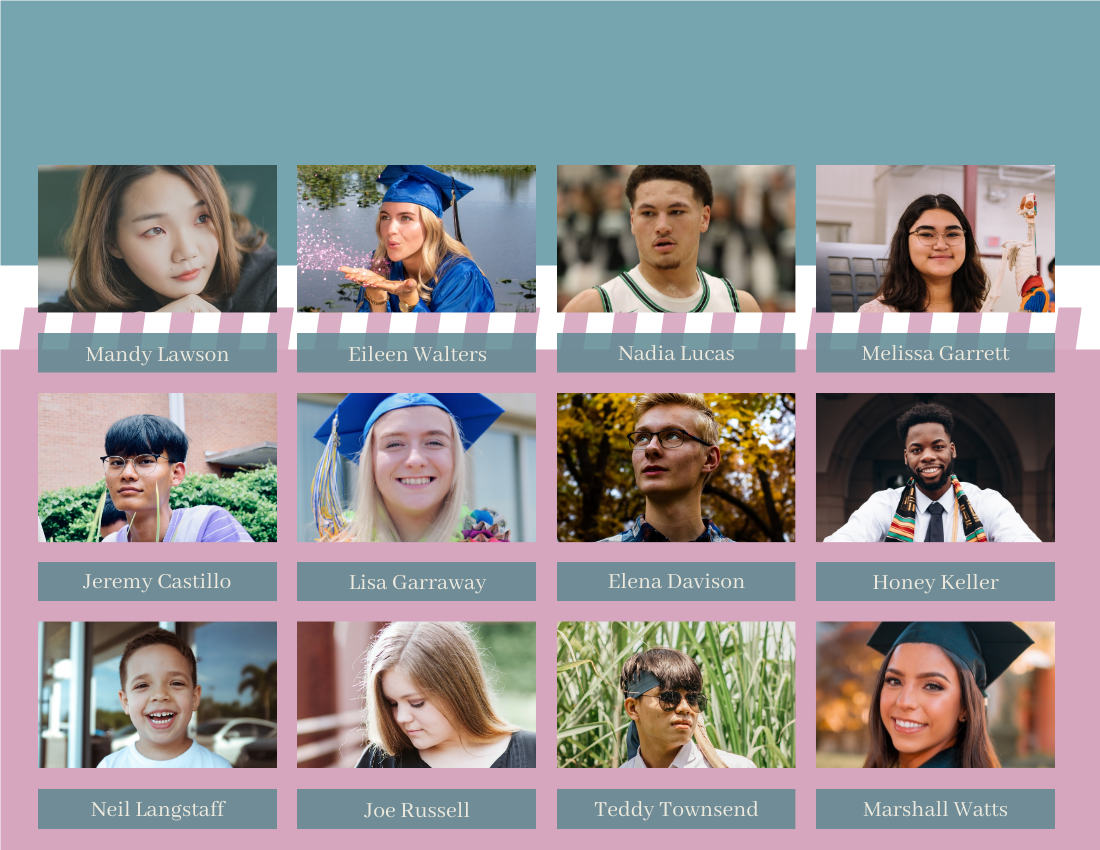 Yearbook Photo book template: Colorful Pastel Yearbook Photo Book (Created by PhotoBook's Yearbook Photo book maker)