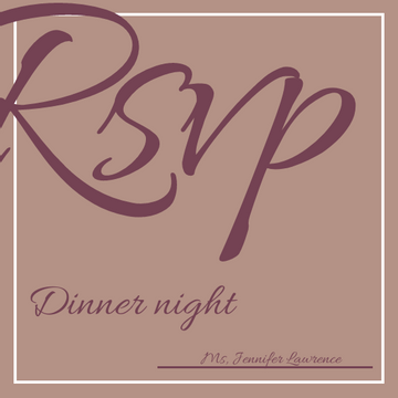 Invitation template: Dinner Night Invaitation (Created by Visual Paradigm Online's Invitation maker)