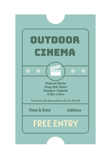 Flyer template: Outdoor Cinema Flyer (Created by Visual Paradigm Online's Flyer maker)
