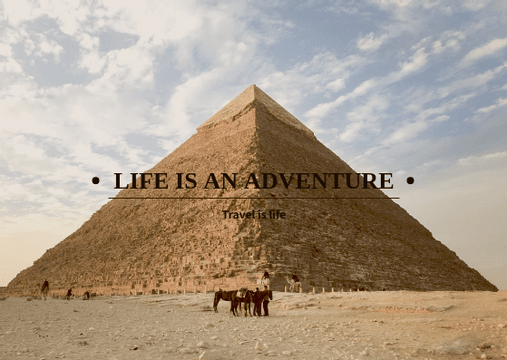 Postcard template: Life Is An Adventure Postcard (Created by Visual Paradigm Online's Postcard maker)